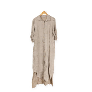 Eze Linen Long Shirt - Natural - H+E Goods Company