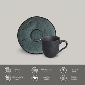 Coffee Cup & Saucer Set of 6 - H+E Goods Company