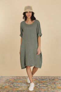 Fayla Linen Dress - White Fayla Linen Dress - White