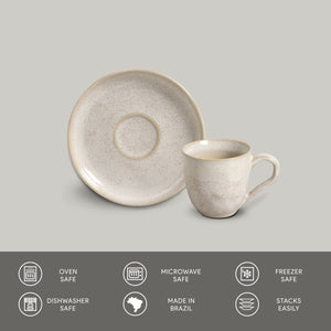 Coffee Cup & Saucer Set of 6 - H+E Goods Company
