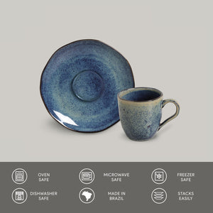 Coffee Cup & Saucer Set of 6 - H+E Goods Company