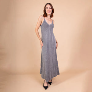 Flowy Long Dress with Thin Straps