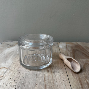 Glass Salt Pot with Scoop - H+E Goods Company