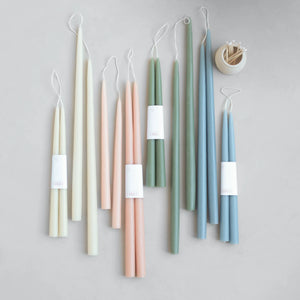 Dipped Taper Candles 12" - Heron - H+E Goods Company