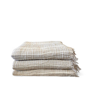 Joshua Cotton Gauze Towel - Cream - H+E Goods Company