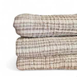 Joshua Cotton Gauze Towel - Cream - H+E Goods Company