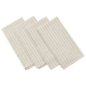 Grey Striped Cotton Napkin - Set Of 4 - H+E Goods Company