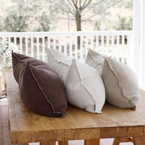 Luca Long Lumbar Pillow - White - H+E Goods Company