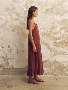 Lucid Flow Maxi Dress - Burgundy - H+E Goods Company