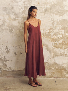 Lucid Flow Maxi Dress - Burgundy - H+E Goods Company