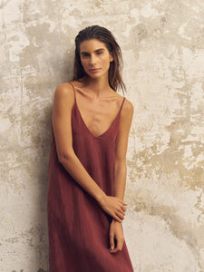 Lucid Flow Maxi Dress - Burgundy - H+E Goods Company