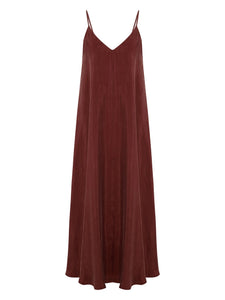 Lucid Flow Maxi Dress - Burgundy - H+E Goods Company
