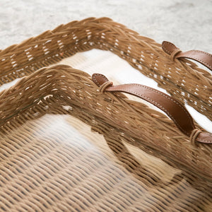 Marsella Rattan Rectangular Tray - H+E Goods Company