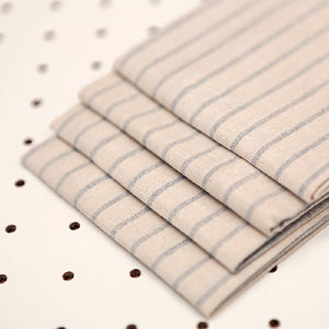 Natural Striped Cotton Napkin - Set Of 4 - H+E Goods Company
