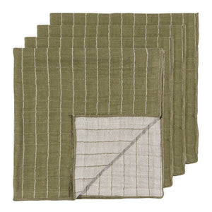 Olive Double Weave Napkins - Set of 4 - H+E Goods Company