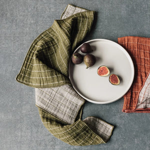 Olive Double Weave Napkins - Set of 4 - H+E Goods Company
