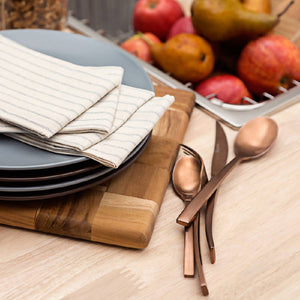 Natural Striped Cotton Napkin - Set Of 4 - H+E Goods Company