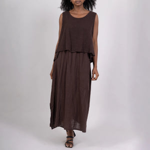 Reine Cotton Dress - Brown - H+E Goods Company