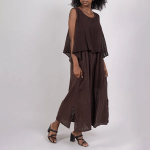 Reine Cotton Dress - Brown - H+E Goods Company