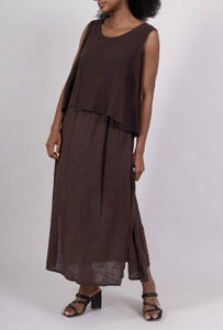 Reine Cotton Dress - Brown - H+E Goods Company