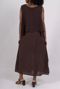 Reine Cotton Dress - Brown - H+E Goods Company