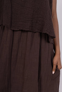 Reine Cotton Dress - Brown - H+E Goods Company