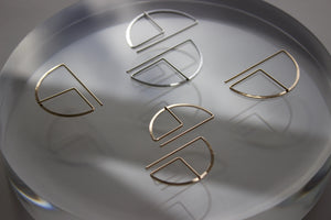 Round Profile Earrings - Silver - H+E Goods Company