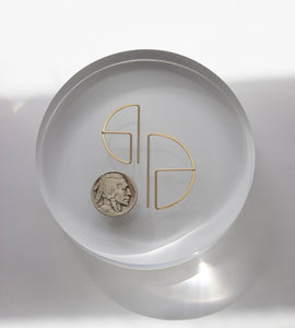 Round Profile Earrings - Silver - H+E Goods Company