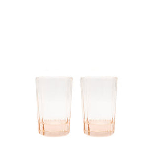 Set of 2 Reed Water Glass - Blush - H+E Goods Company