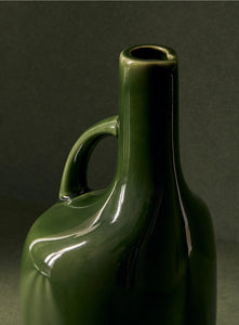 Stoneware Olive Oil Bottle - Green - H+E Goods Company