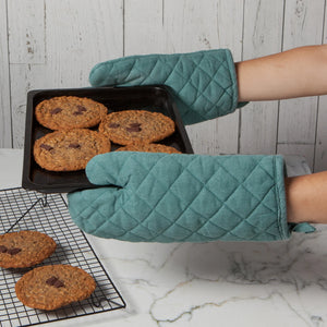 Stonewash Oven Mitt - Lagoon - H+E Goods Company