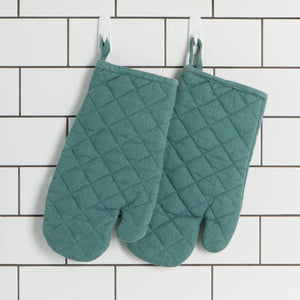 Stonewash Oven Mitt - Lagoon - H+E Goods Company