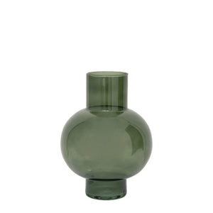Tummy Glass Vase - Green - H+E Goods Company