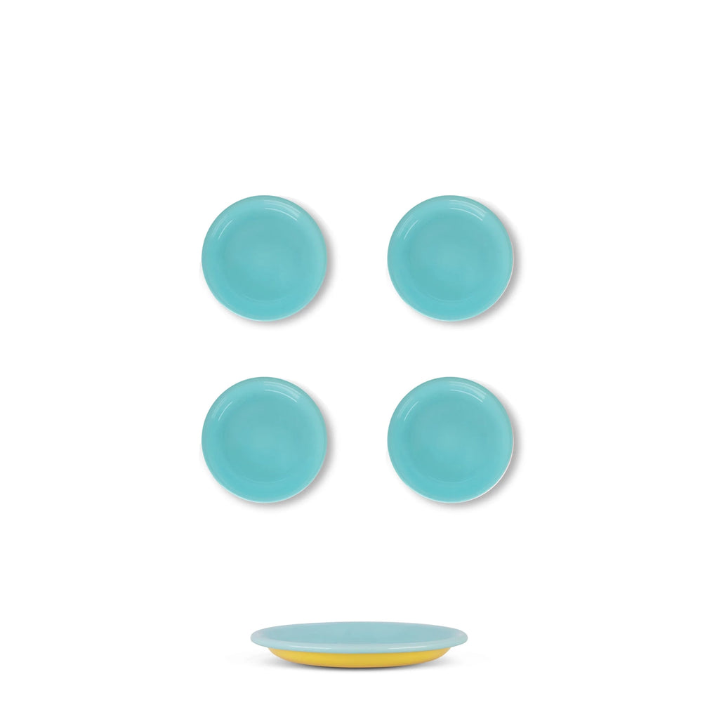 Two Color Plate Two Tone Enamel Side Plate - Set of 4 – H+E Goods Company