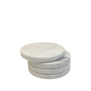 Marble White Coasters - Set of 4 - H+E Goods Company