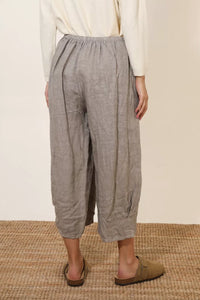 Wide Linen Trousers - White - H+E Goods Company