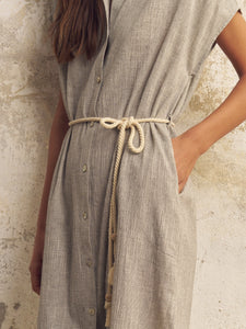 Zaya Shirt Dress - Gray - H+E Goods Company