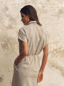 Zaya Shirt Dress - Gray - H+E Goods Company