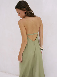 Zoe Maxi Dress - Khaki Green - H+E Goods Company