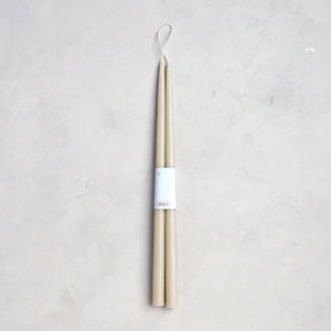 Dipped Taper Candles 18" - Parchment - H+E Goods Company