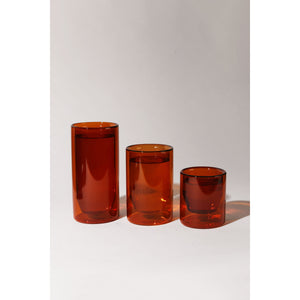 6 oz Double-Wall Amber Glass / Set of 2 - H+E Goods Company