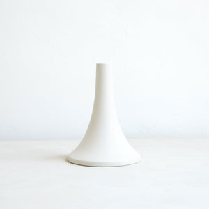 Tall Ceramic Taper Holder - Matte White - H+E Goods Company
