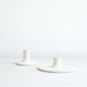 Slim Ceramic Taper Holder - White - H+E Goods Company
