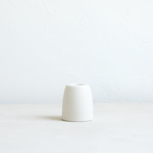 Cone Ceramic Taper Holder - Matte White - H+E Goods Company