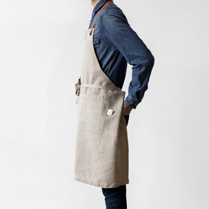 Vintage Washed Linen Apron - H+E Goods Company