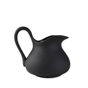 Stoneware Aviary pitcher No. 2 - Matte Black - H+E Goods Company