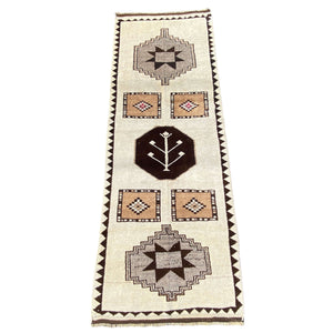 Front view of Aksaray Vintage Wool Rug on white background - H+E Goods Company
