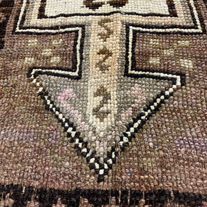 Close-up view of Aycon Vintage Oushak Rug - H+E Goods Companyw