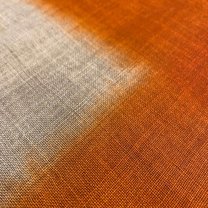 Close-up of the threads of Camel & Titian Orange Light Weight Scarf - H+E Goods Company