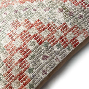 Close-up view of Cella Kilim Pillow on white background - H+E Goods Company